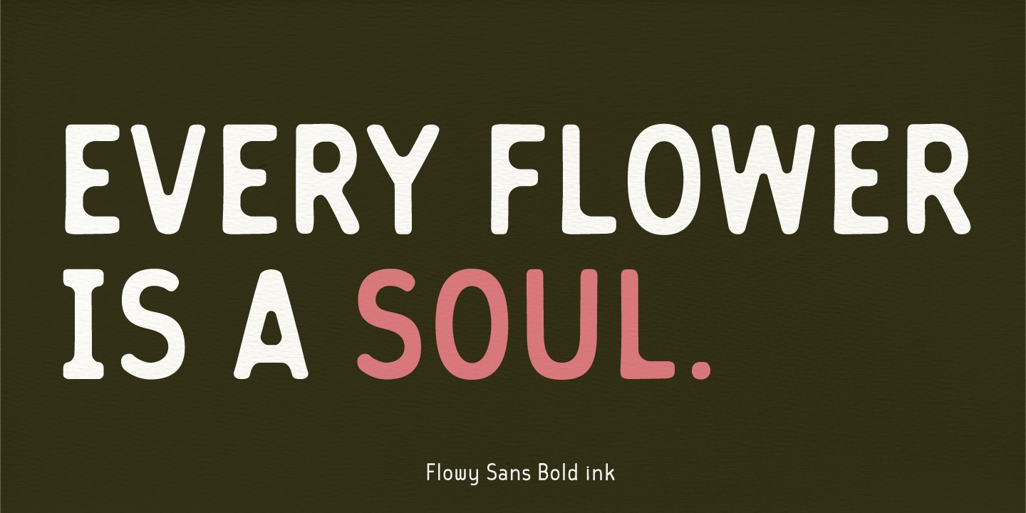 Пример шрифта Flowy Sans Bold Clean